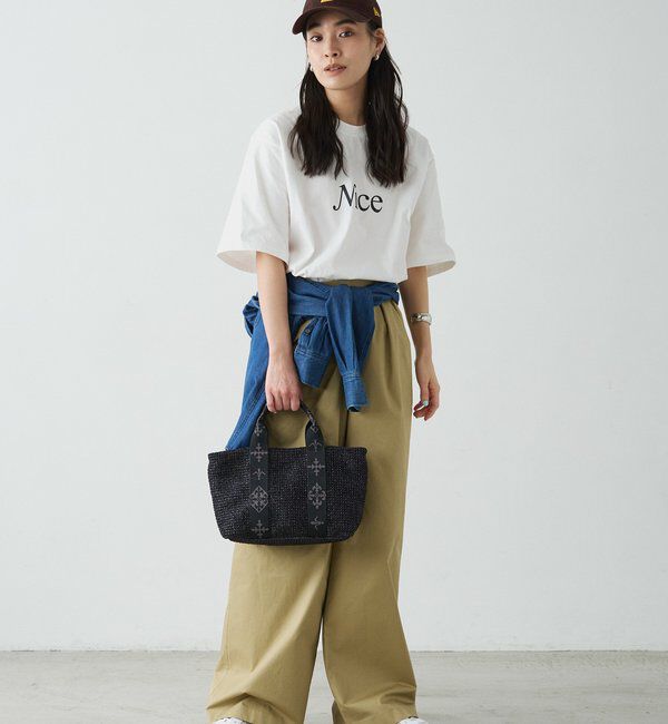  「ナイロンラフィアデイリーミニトートバッグ」|トートバッグ|