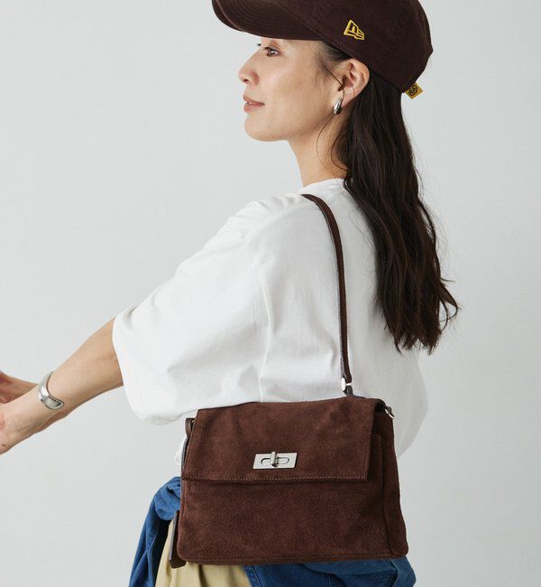  「《WEB限定》スエードフラップミニトートバッグ」|トートバッグ|