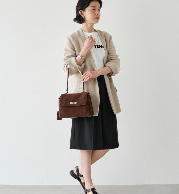  「《WEB限定》スエードフラップミニトートバッグ」|トートバッグ|