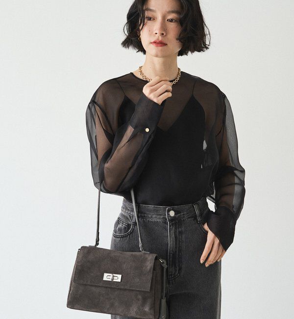  「《WEB限定》スエードフラップミニトートバッグ」|トートバッグ|