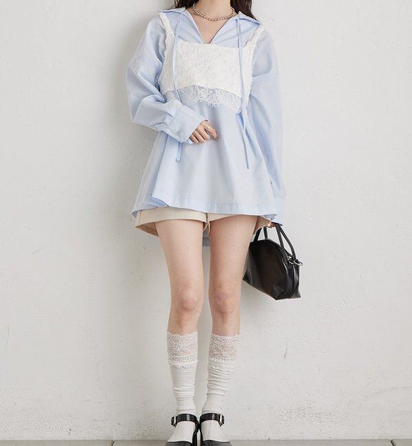  「襟付きスキッパーシャツ」|シャツ・ブラウス|