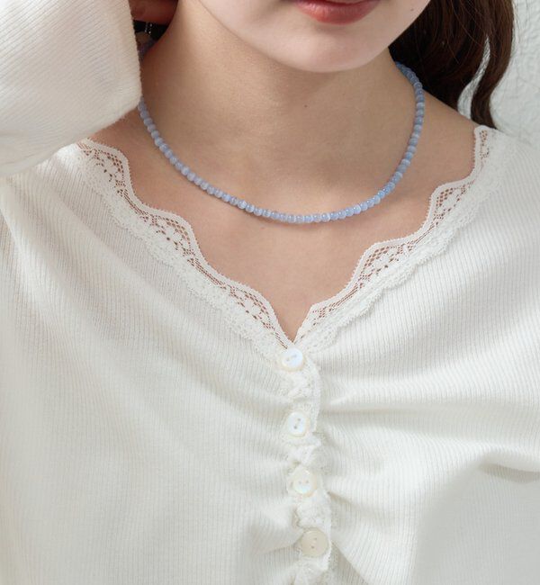  「クリアカラービーズネックレス」|リング|