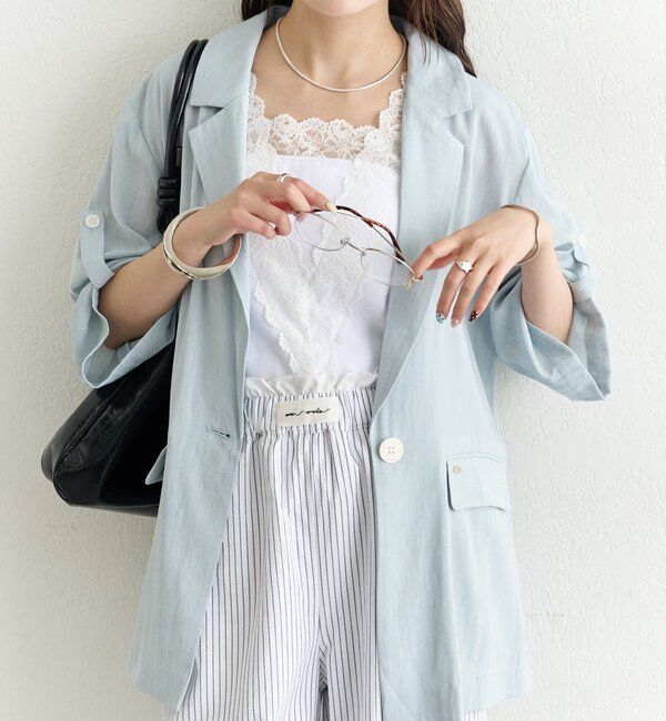  「シアー半袖ジャケット」|その他|