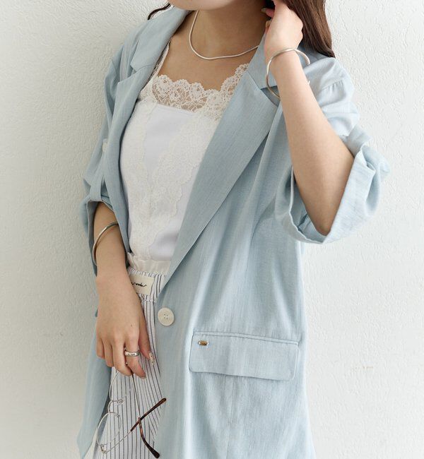  「シアー半袖ジャケット」|その他|