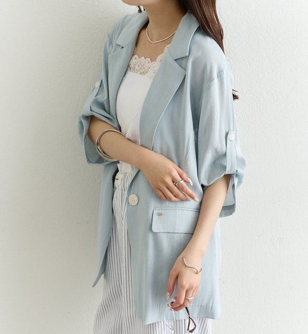  「シアー半袖ジャケット」|その他|