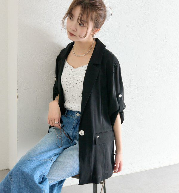  「シアー半袖ジャケット」|その他|