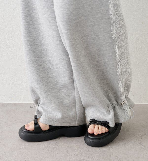  「ボリュームソール リボンサンダル」|サンダル|