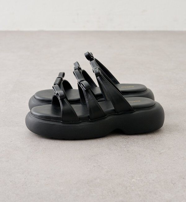  「ボリュームソール リボンサンダル」|サンダル|