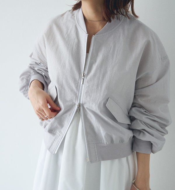  「【PUFRILL/パフリル】袖ギャザーブルゾン」|ベスト・ジレ|