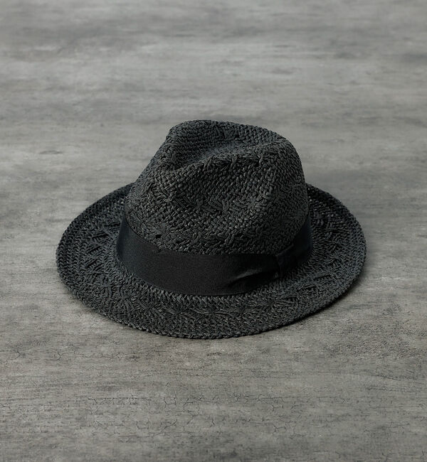 ABAHOUSE「【RUBEN/ルーベン】OPEN WORK HAT　オープンワークハット」|その他|ブラック