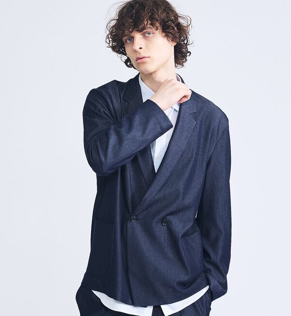 ABAHOUSE「【セットアップ対応】デニムライクツイル ダブルジャケット」|その他|
