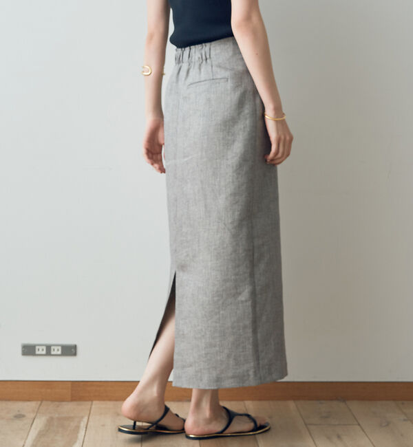 Rouge vif「ラメリネンスリットスカート」|スカート|