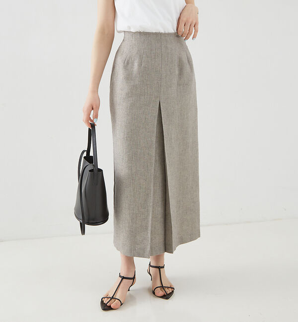 Rouge vif「ラメリネンスリットスカート」|スカート|