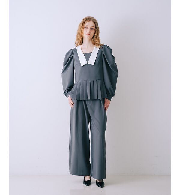 SELFIST「裾プリーツブラウス」|シャツ・ブラウス|