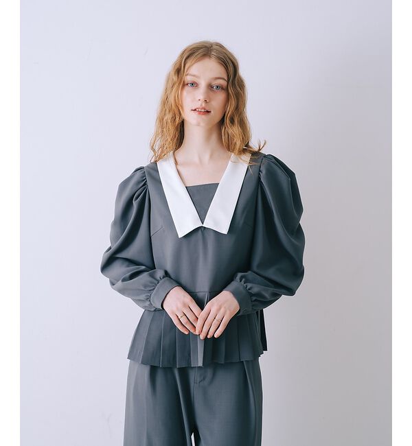 SELFIST「裾プリーツブラウス」|シャツ・ブラウス|