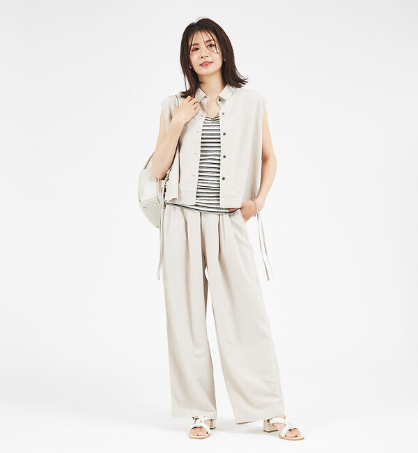 abahouse mavie「【セットアップ対応】レーヨンリネンワイドパンツ」|その他|