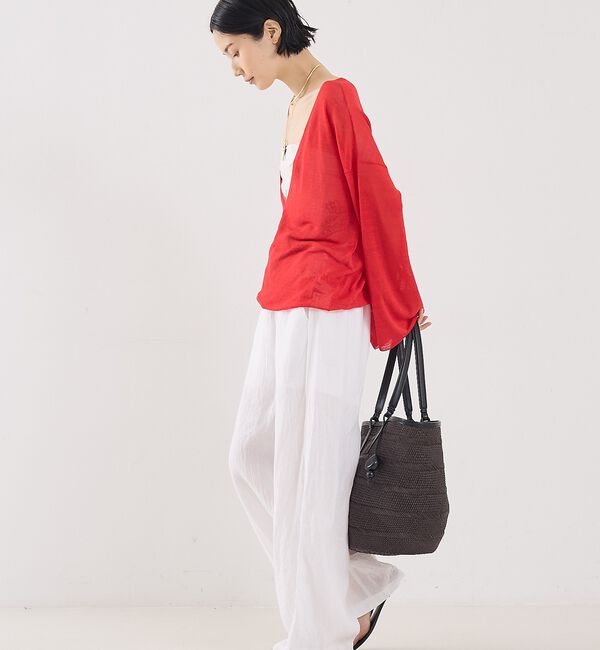 The Store by C' 「【COCUCA】リネンVネックニット」|ニット・セーター|