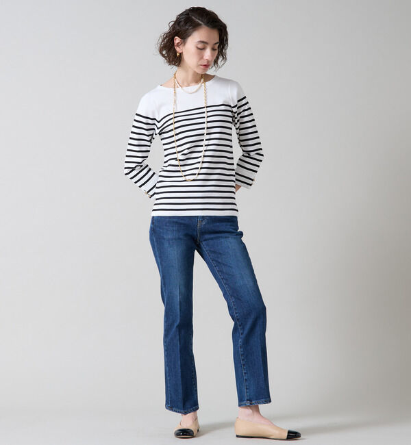 Liesse「袖釦ボートネックニット」|ニット・セーター|