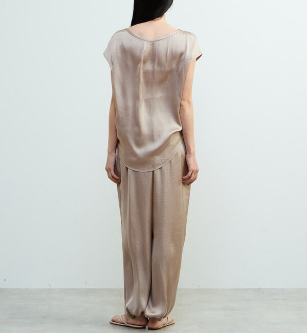 Liesse「サテンフレンチスリーブブラウス」|シャツ・ブラウス|