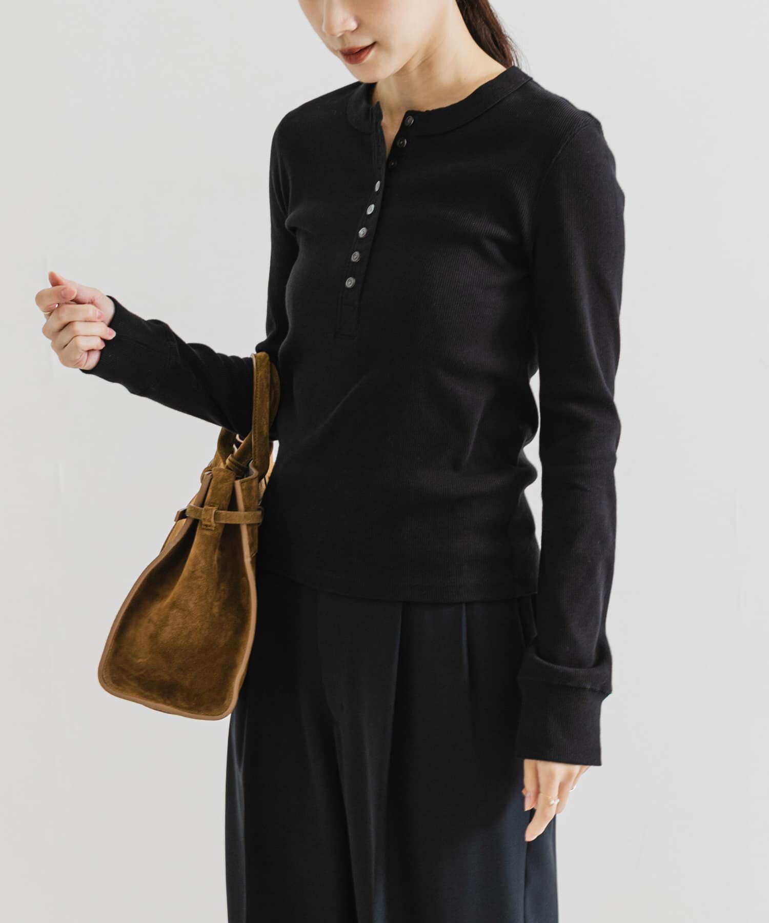 URBAN RESEARCH「ヘンリーネックリブカットソー」|Tシャツ・カットソー|