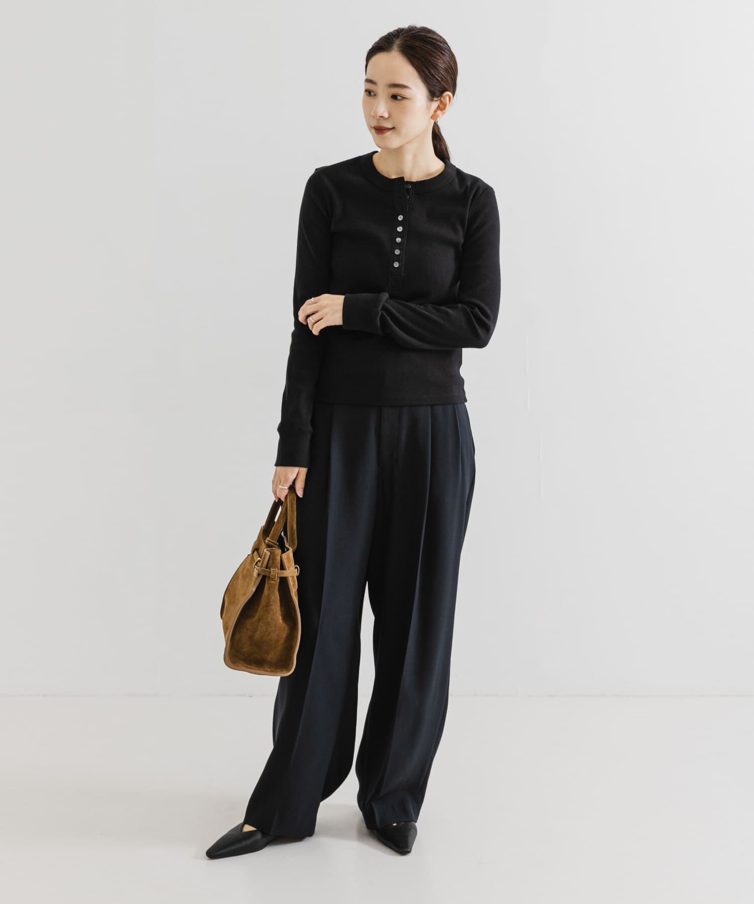 URBAN RESEARCH「ヘンリーネックリブカットソー」|Tシャツ・カットソー|