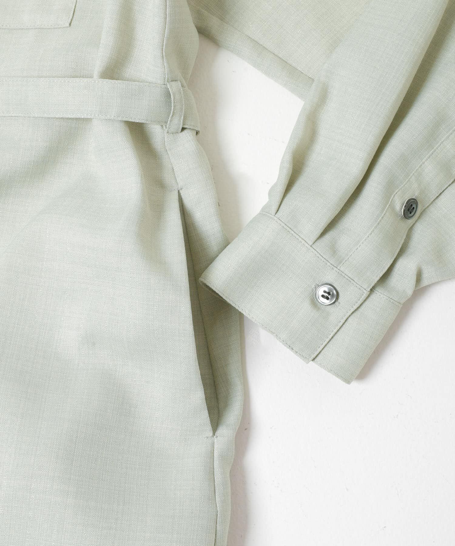 URBAN RESEARCH ROSSO「ウォッシャブルリネンライクシャツワンピース」|ワンピース|