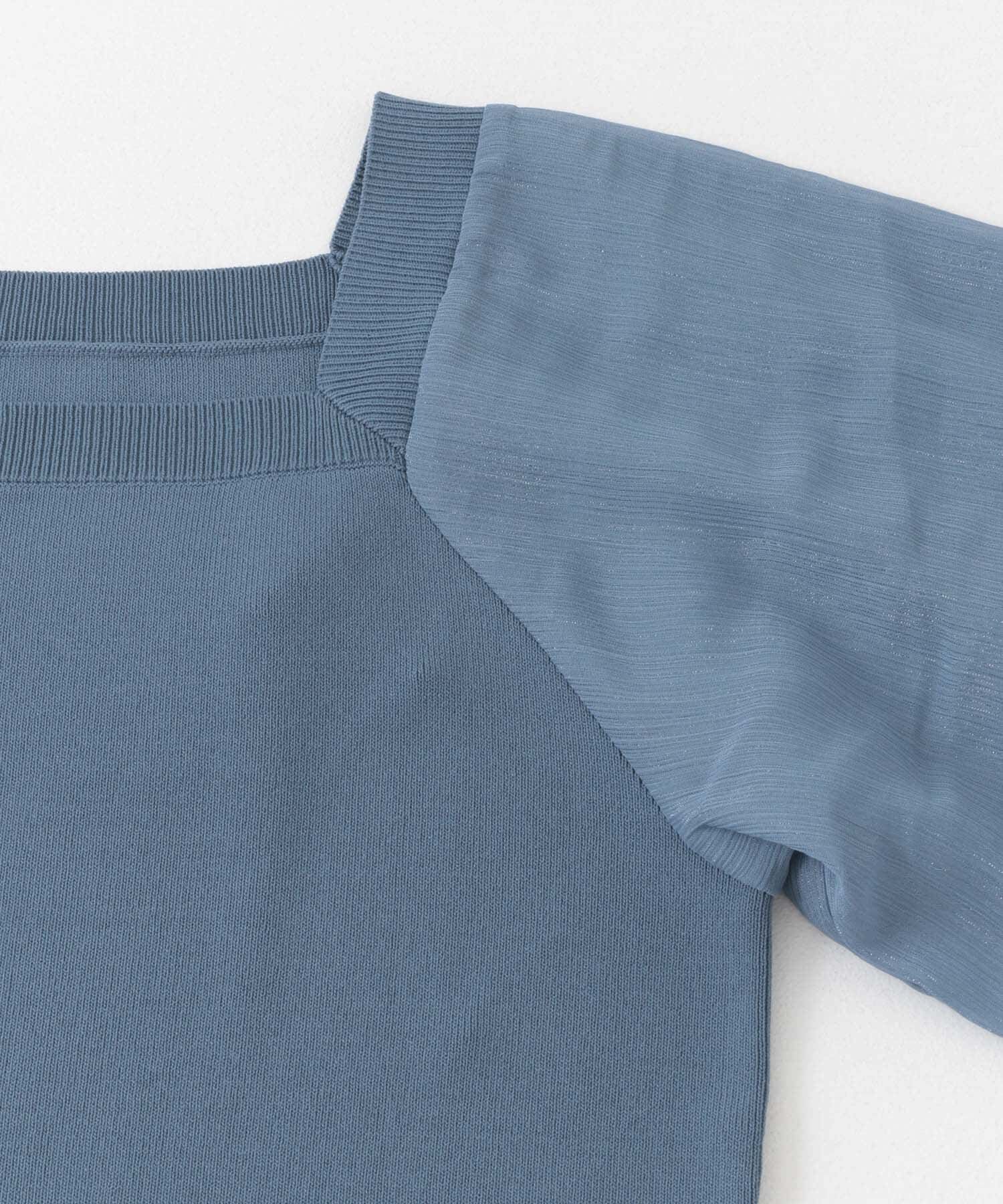 SENSE OF PLACE by URBAN RESEARCH「シアーボリュームスリーブセーター(5分袖)」|ニット・セーター|