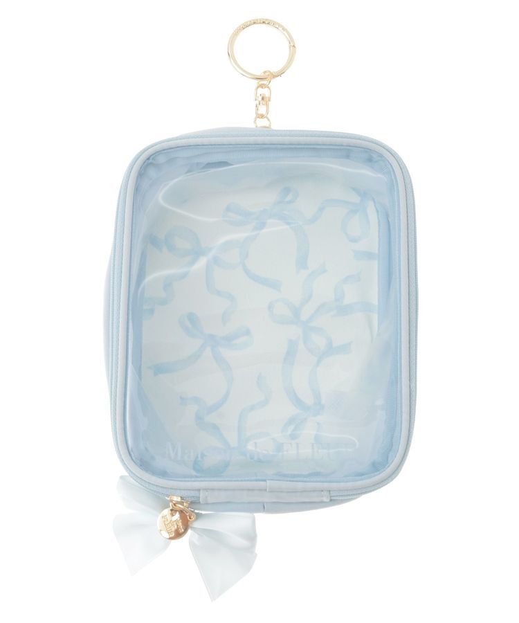 Maison de FLEUR「【5色展開】リボンプリントクリアポーチ」|ポーチ|