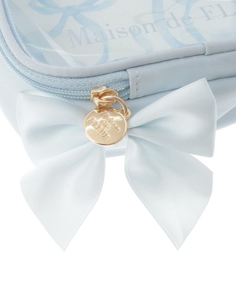 Maison de FLEUR「【5色展開】リボンプリントクリアポーチ」|ポーチ|