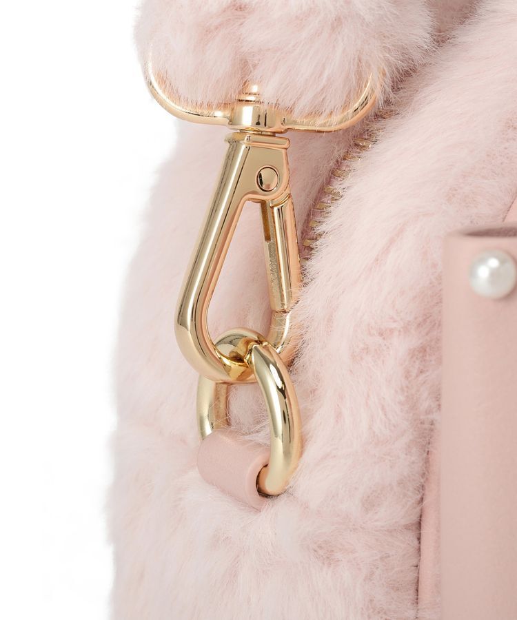 Maison de FLEUR「フェイクファーパールリボンラウンドバッグ」|ハンドバッグ|