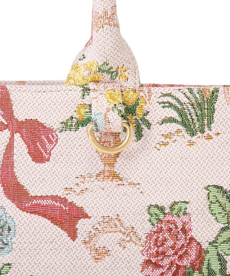 Maison de FLEUR「フラワーガーデン柄ゴブランスクエアトートバッグ」|ハンドバッグ|