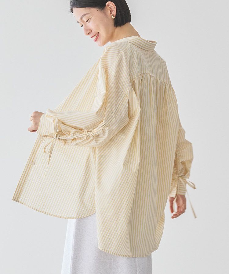 AMERICAN HOLIC「【WEB限定】イージーケアバックギャザーリボンシャツ」|シャツ・ブラウス|
