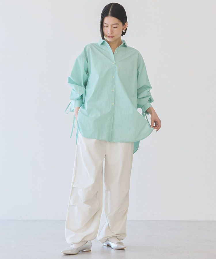 AMERICAN HOLIC「【WEB限定】イージーケアバックギャザーリボンシャツ」|シャツ・ブラウス|