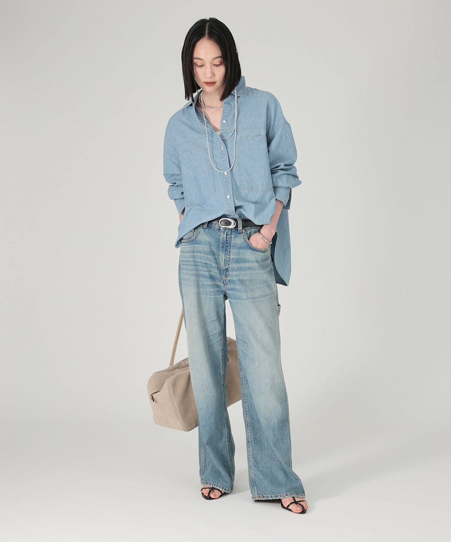 BABYLONE「シャンブレーワークシャツ」|シャツ・ブラウス|