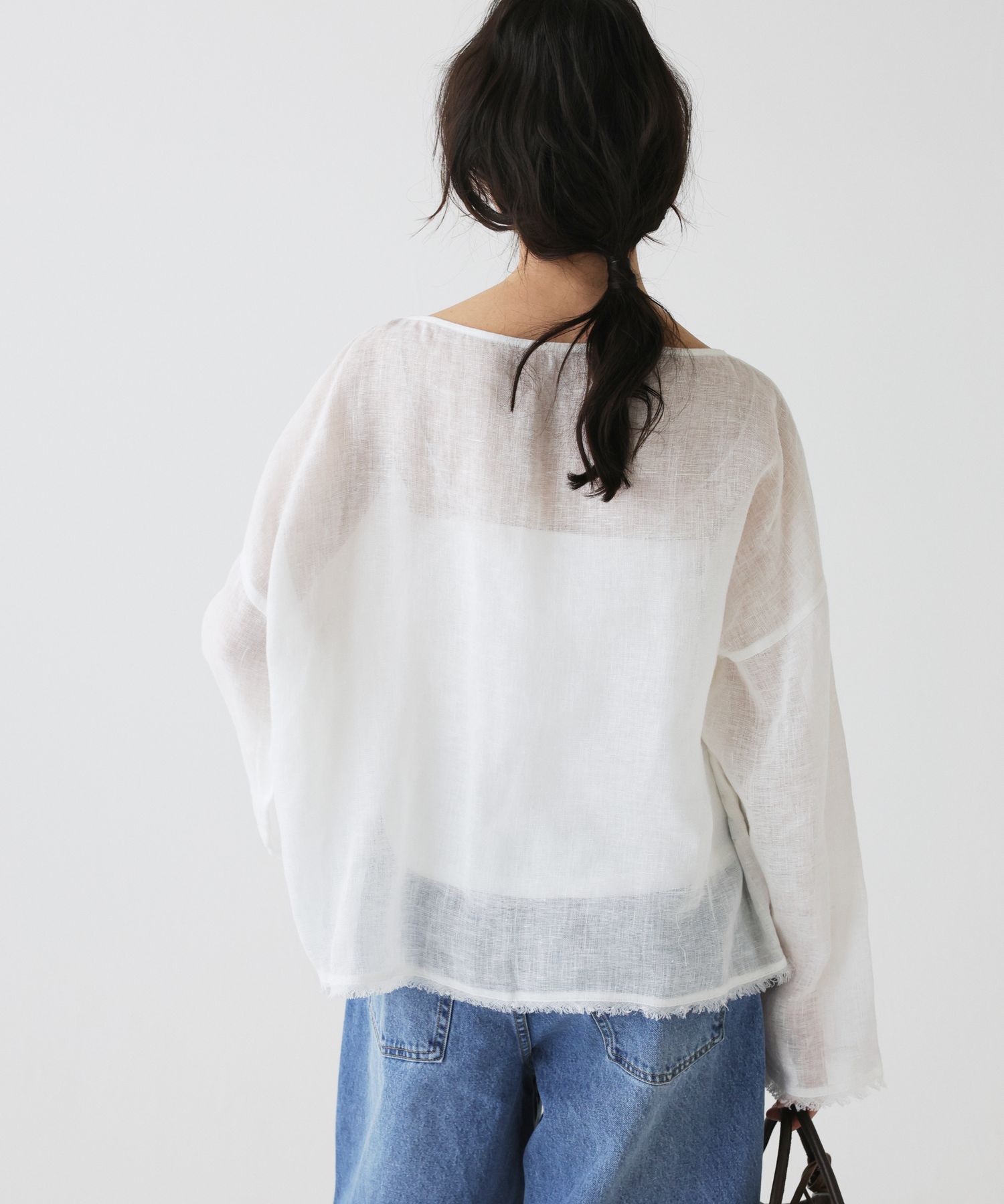 BABYLONE「リネンボートネックブラウス」|シャツ・ブラウス|