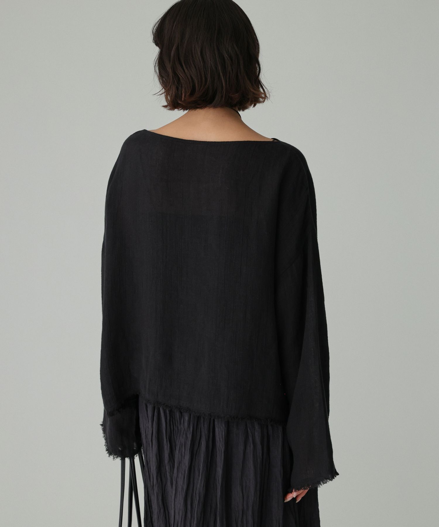 BABYLONE「リネンボートネックブラウス」|シャツ・ブラウス|