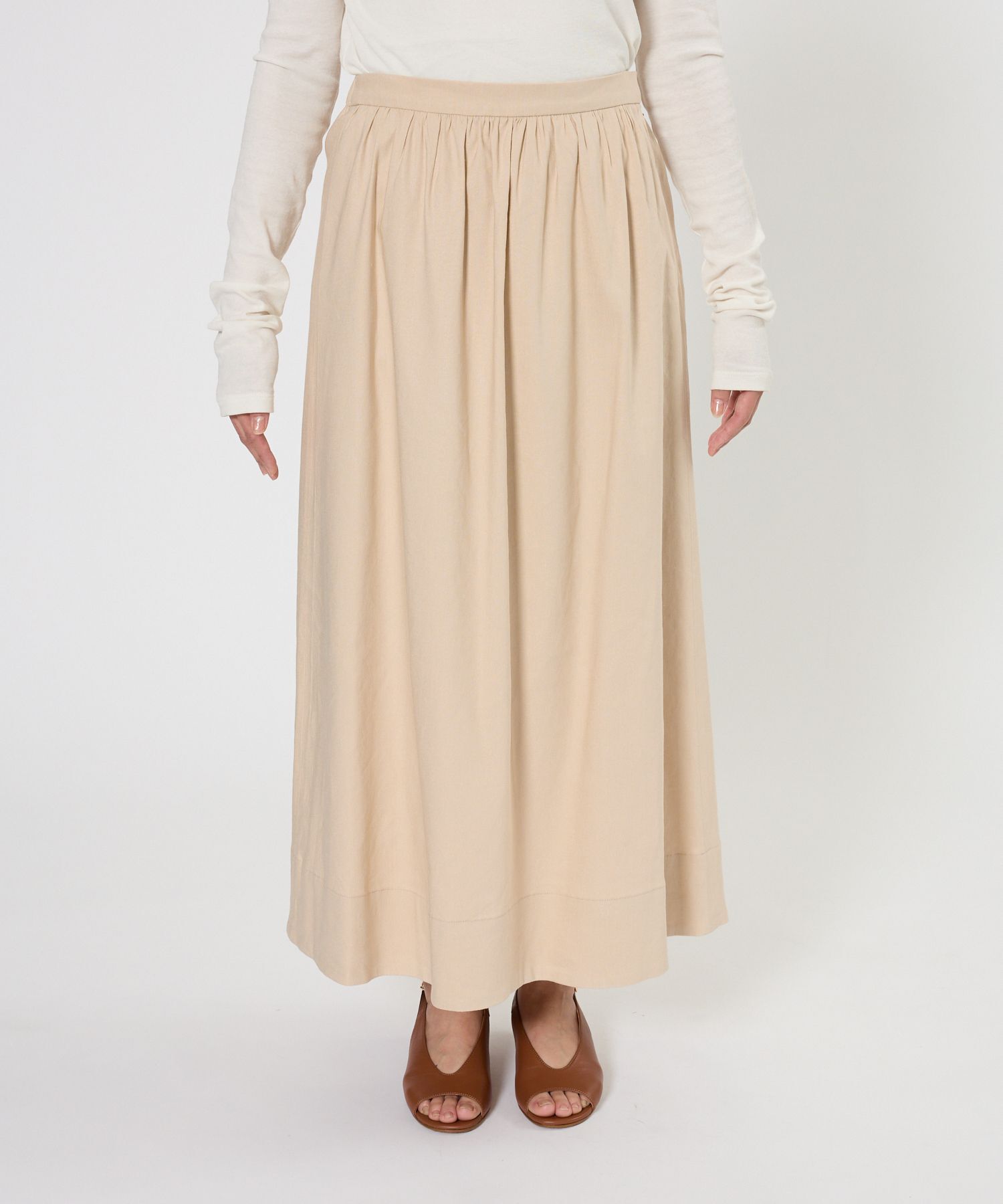 BABYLONE「リネンレーヨンスカート<セットアップ対応>」|スカート|