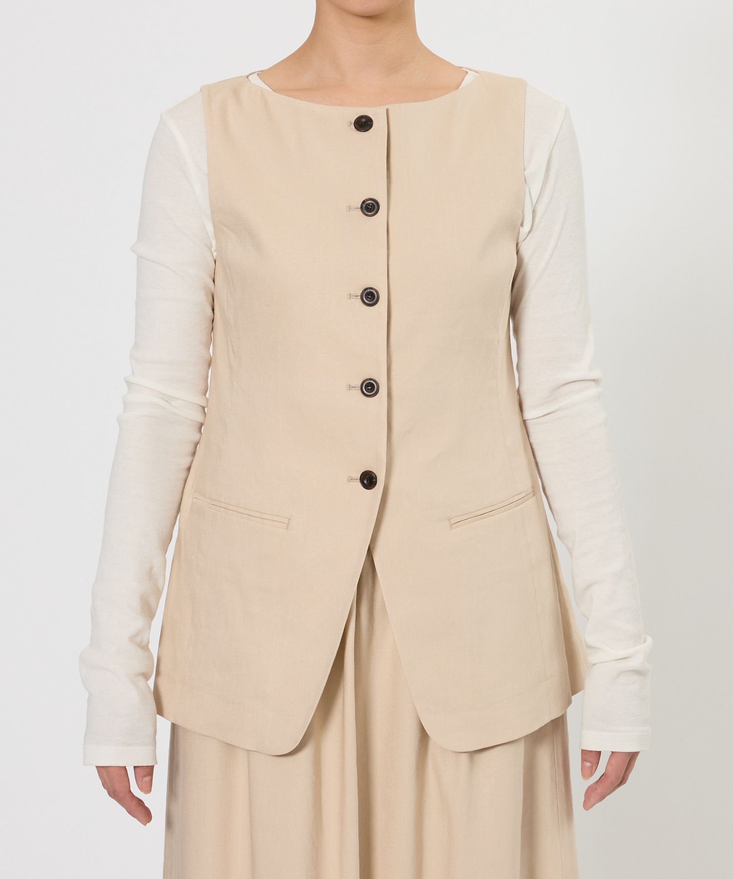 BABYLONE「ソフトレーヨンジレ<セットアップ対応>」|ベスト・ジレ|