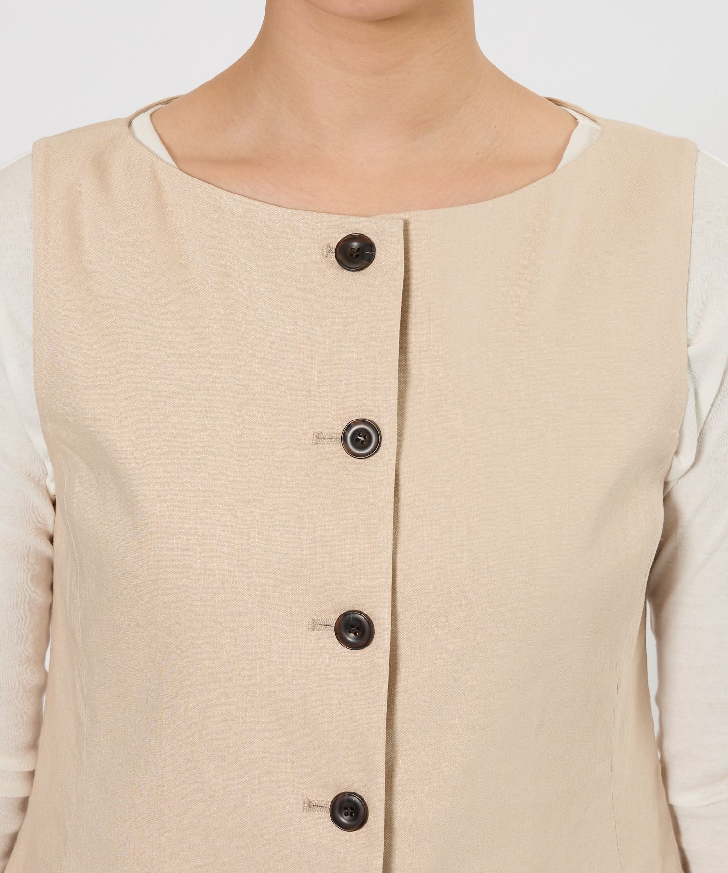 BABYLONE「ソフトレーヨンジレ<セットアップ対応>」|ベスト・ジレ|