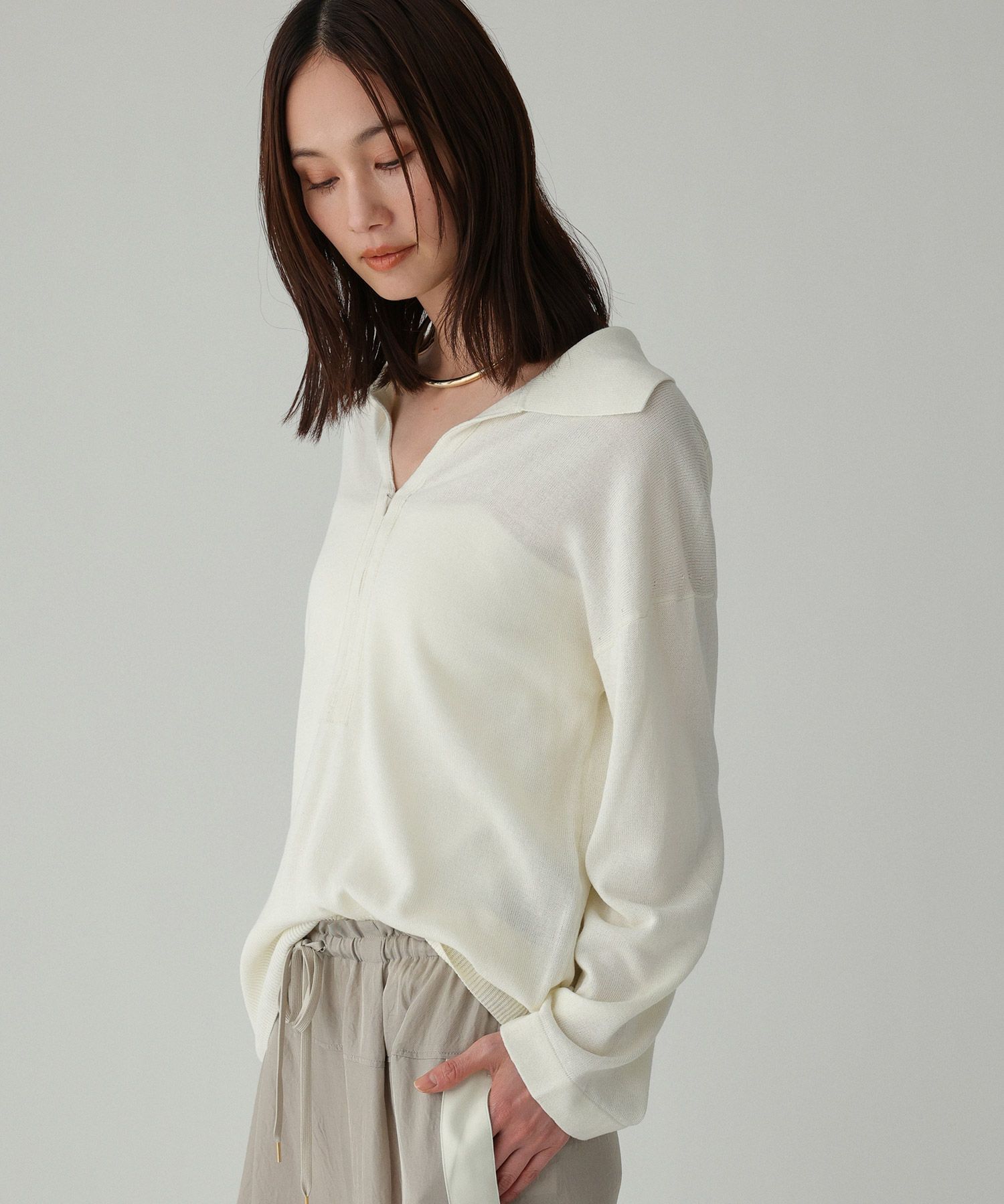 BABYLONE「セーラースキッパープルオーバー」|ニット・セーター|