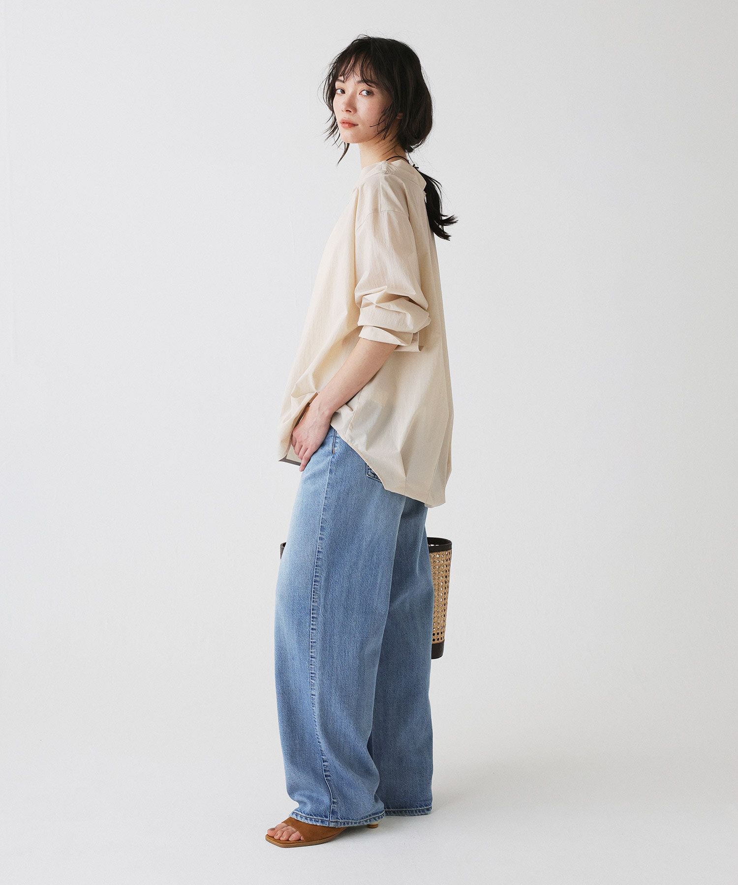 BABYLONE「【多機能素材】ボトルネックブラウス」|シャツ・ブラウス|