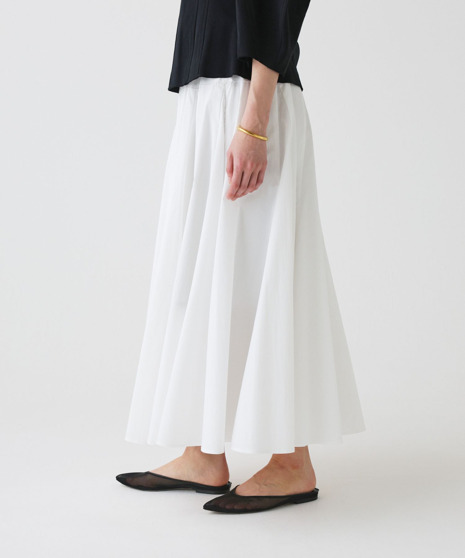 BABYLONE「コットンミディフレアスカート」|スカート|