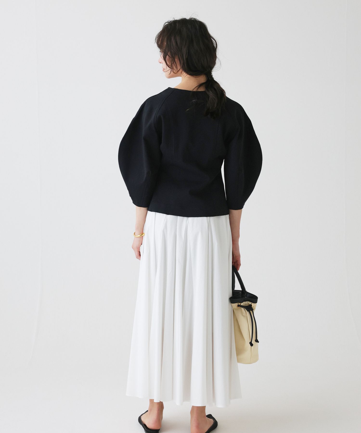 BABYLONE「コットンミディフレアスカート」|スカート|