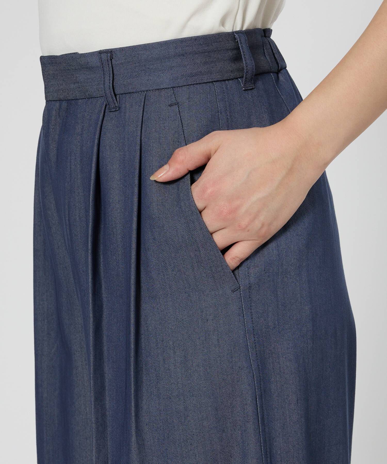 BABYLONE「ソフトレーヨンデニムパンツ」|スラックス|