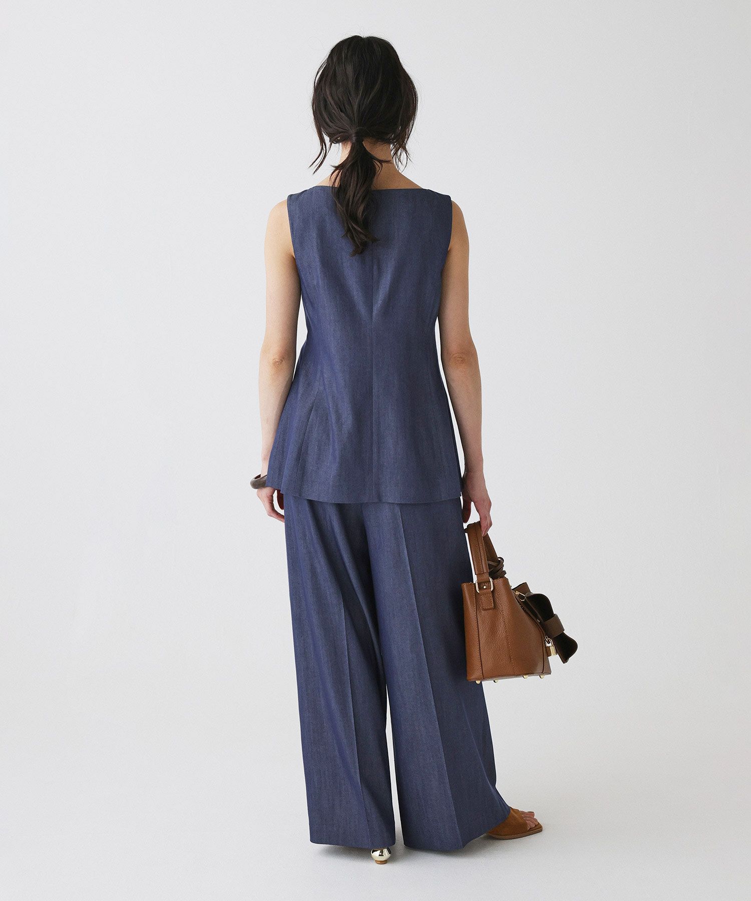 BABYLONE「ソフトレーヨンデニムパンツ」|スラックス|