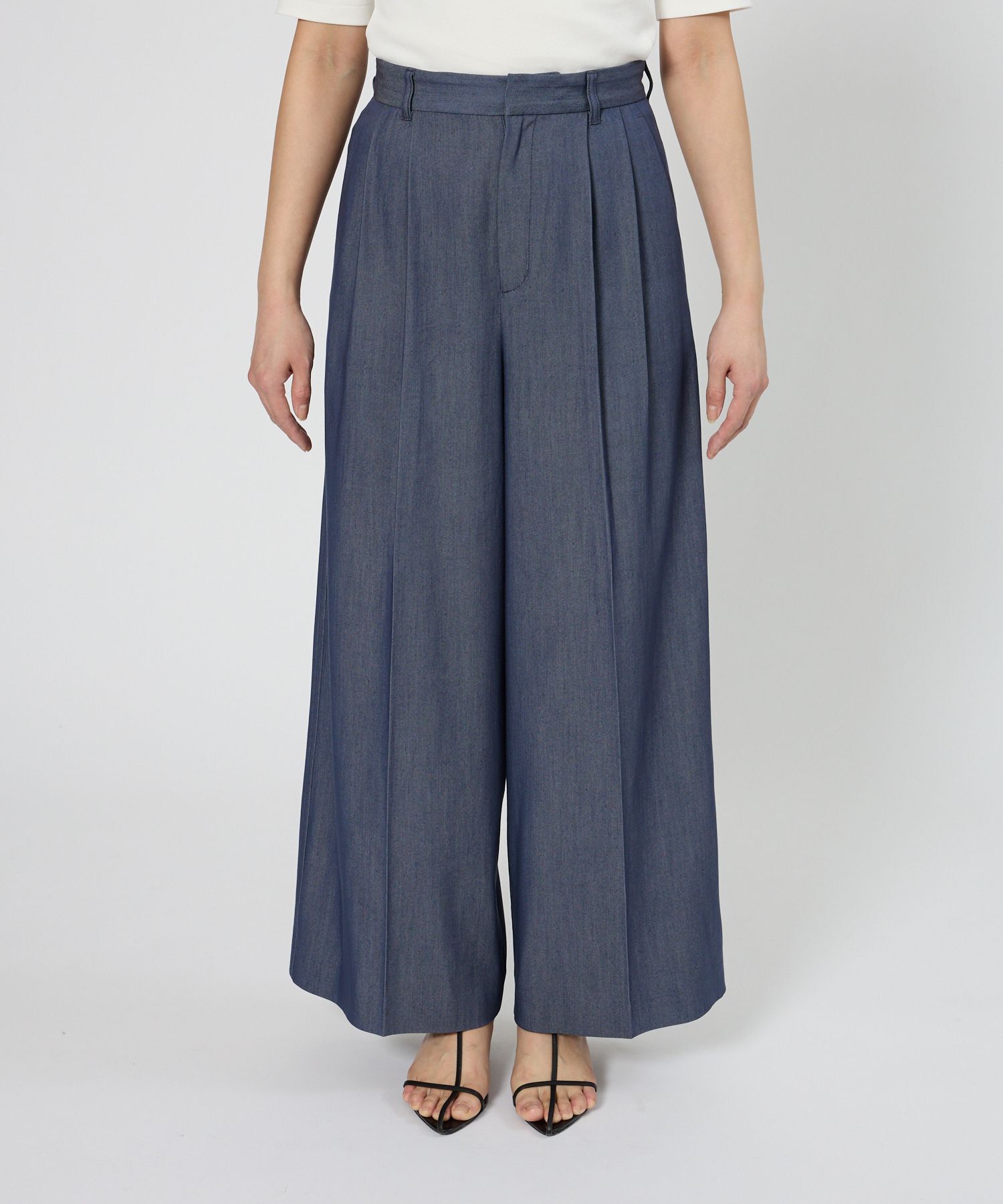 BABYLONE「ソフトレーヨンデニムパンツ」|スラックス|