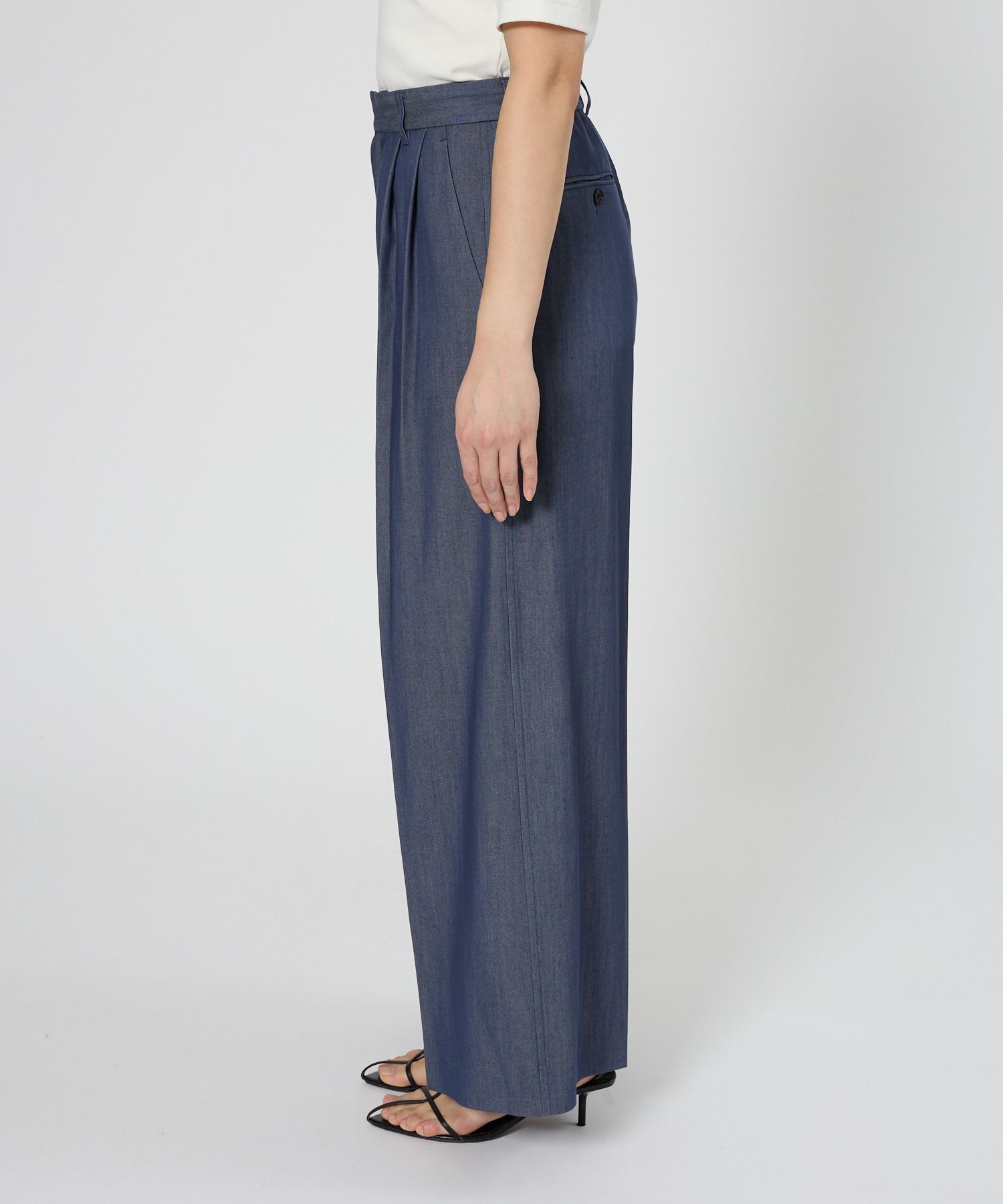 BABYLONE「ソフトレーヨンデニムパンツ」|スラックス|