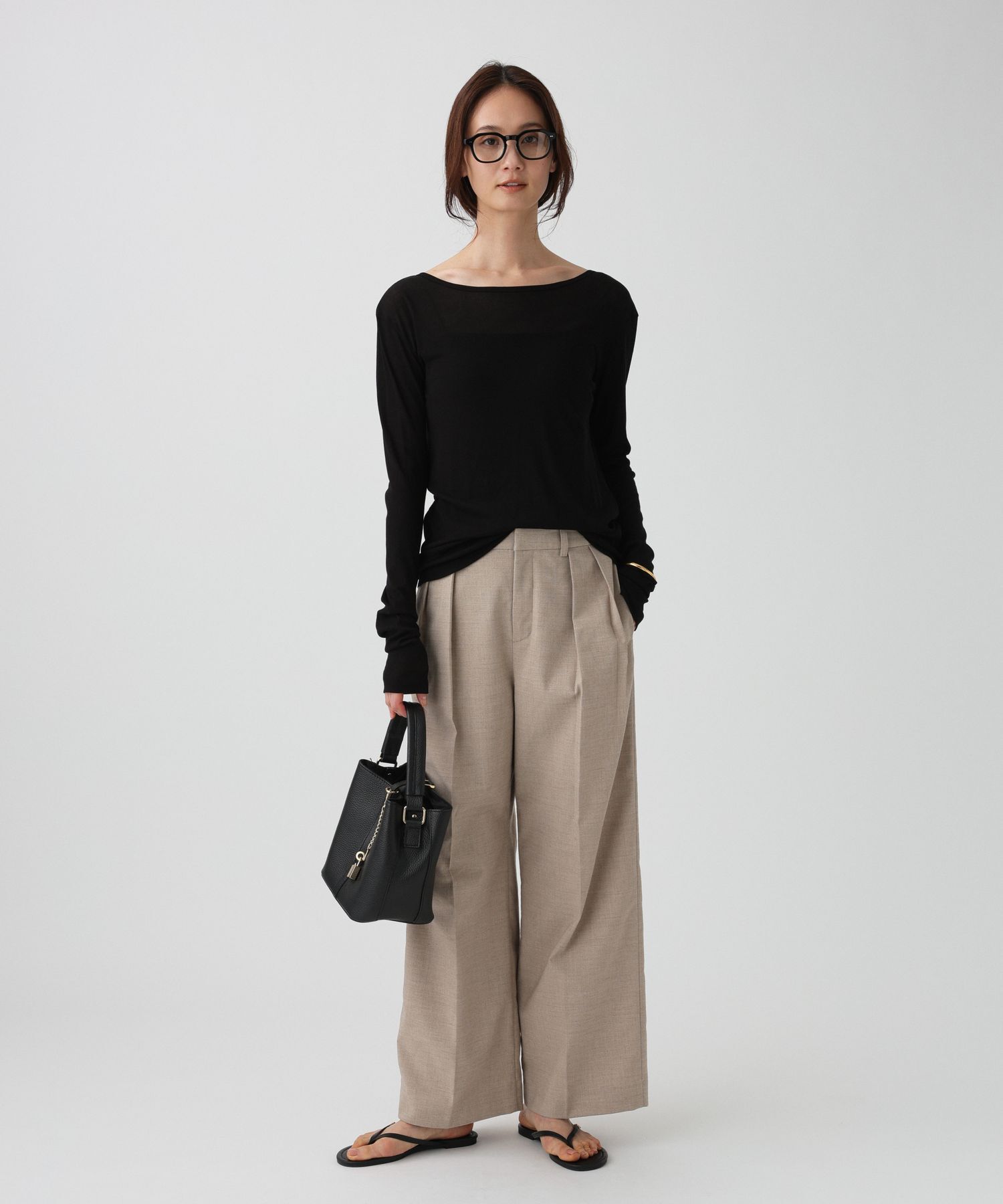 BABYLONE「シアーフライスクルーネックプルオーバー/マシンウォッシャブル」|Tシャツ・カットソー|