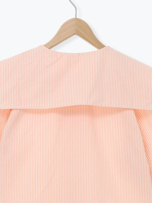 Samansa Mos2 Lagom「【140・150】ストライプ柄セーラーカラーシャツ(セットアップ可)」|シャツ・ブラウス|