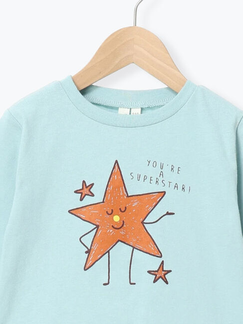 Samansa Mos2 Lagom「星プリント7分袖T」|Tシャツ・カットソー|